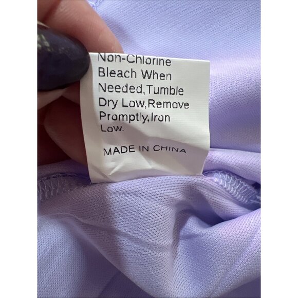 Shein Purple Puff Sleeve Y2K Dress SZ 1XL Babydoll Ruffle V Neck - Picture 9 of 13